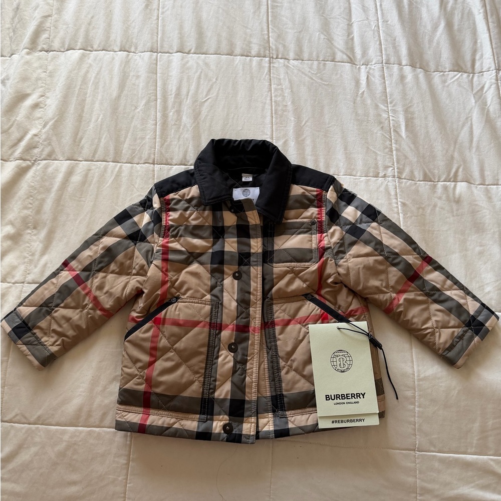 Authentic Burberry Kids Plaid Jacket (18 mo boy)